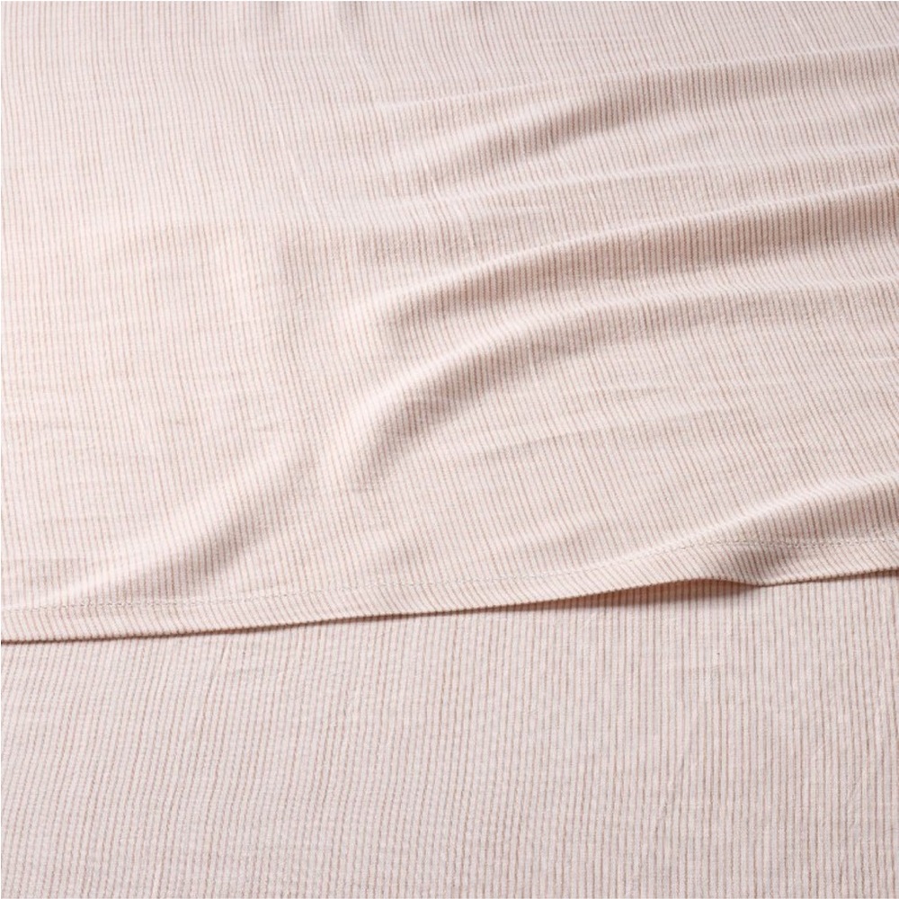 4pc King Micro Stripe Sheet Set Rust - Hearth & Hand™ with Magnolia - Picture 3 of 5